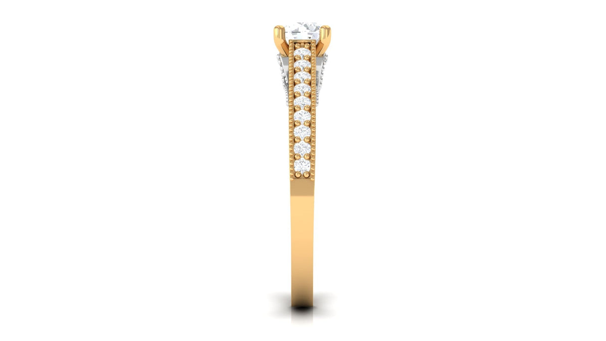 Natural Diamond Promise Ring with Hidden Heart