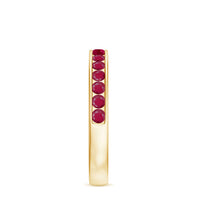 Natural Ruby Half Eternity Anniversary Ring in Channel Set