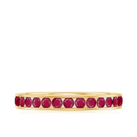 Natural Ruby Half Eternity Anniversary Ring in Channel Set
