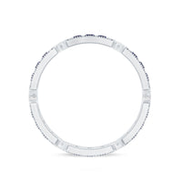 Real Blue Sapphire Eternity Ring for Women