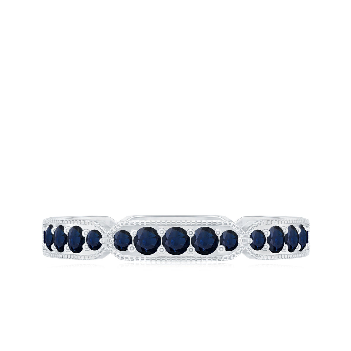 Real Blue Sapphire Eternity Ring for Women