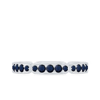 Real Blue Sapphire Eternity Ring for Women