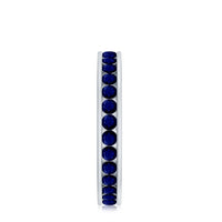 Natural Blue Sapphire Eternity Stackable Ring for Women