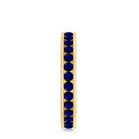 Natural Blue Sapphire Eternity Stackable Ring for Women