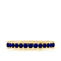 Natural Blue Sapphire Eternity Stackable Ring for Women