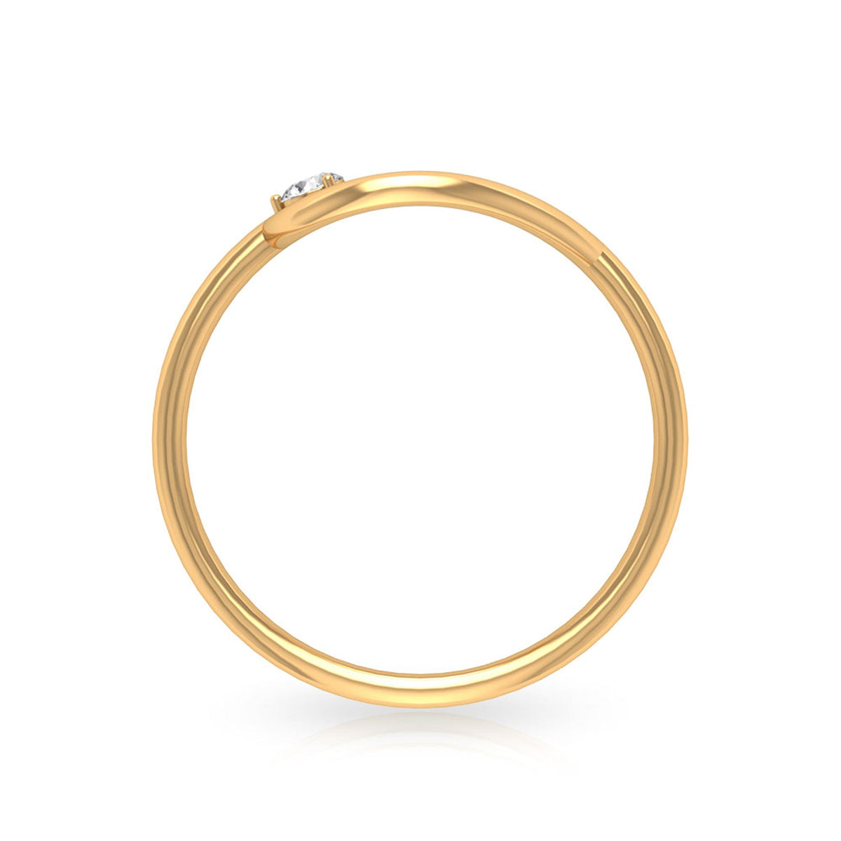 Diamond Open Teardrop Ring in Prong Setting