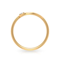 Diamond Open Teardrop Ring in Prong Setting
