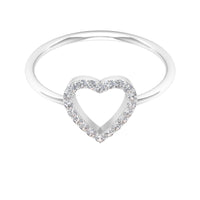 Certified Real Diamond Heart Promise Ring for Engagement