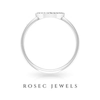 Certified Real Diamond Heart Promise Ring for Engagement