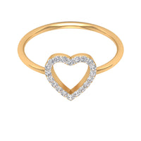 Certified Real Diamond Heart Promise Ring for Engagement