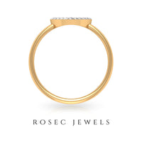 Certified Real Diamond Heart Promise Ring for Engagement