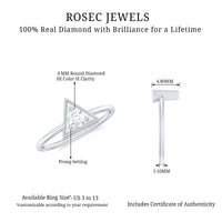 Natural Diamond Dainty Triangle Promise Ring