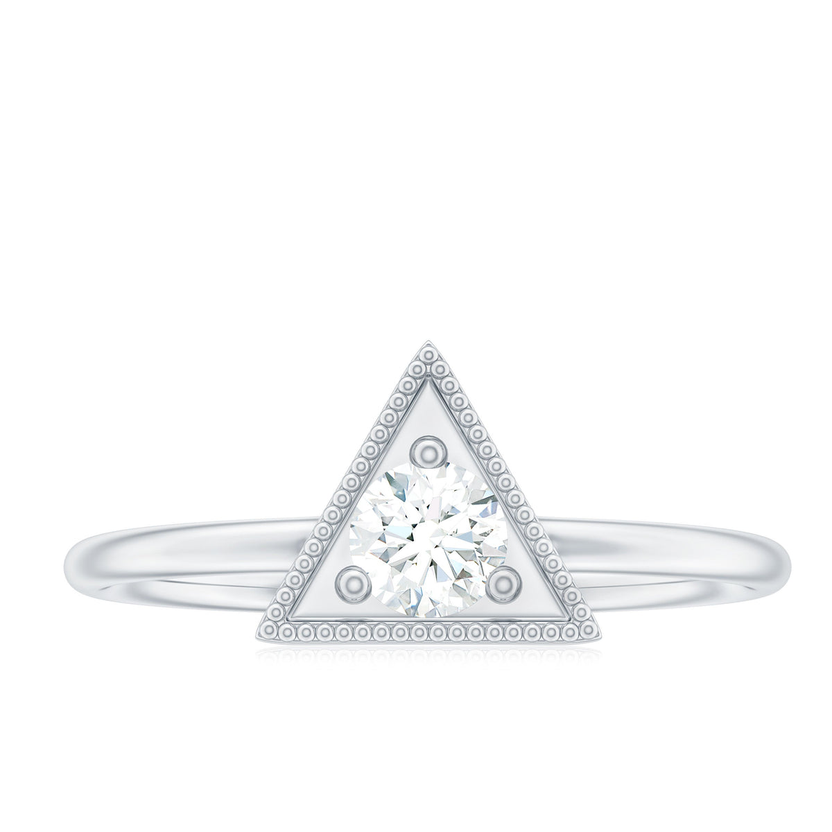 Natural Diamond Dainty Triangle Promise Ring