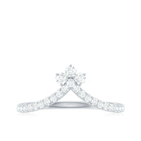 Real Diamond Curved Enhancer Ring for Women