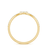 Real Diamond Curved Enhancer Ring for Women