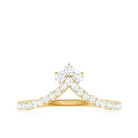 Real Diamond Curved Enhancer Ring for Women