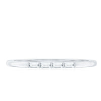 Baguette Cut Diamond Stackable Ring in Bar Setting