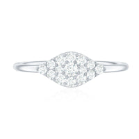Certified Diamond Cluster Ring in Illusion Setting