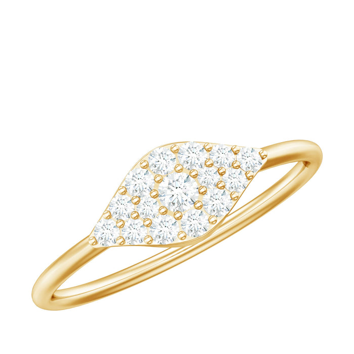 Certified diamond cluster ring in illusion setting by Rosec Jewels, featuring sparkling diamonds in a elegant jewelry design.