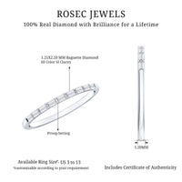 Baguette Diamond East West Stackable Ring