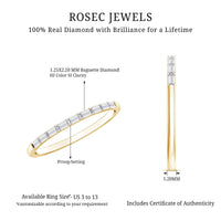 Baguette Diamond East West Stackable Ring