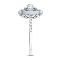 Moissanite Statement Engagement Ring with Milgrain Detailing