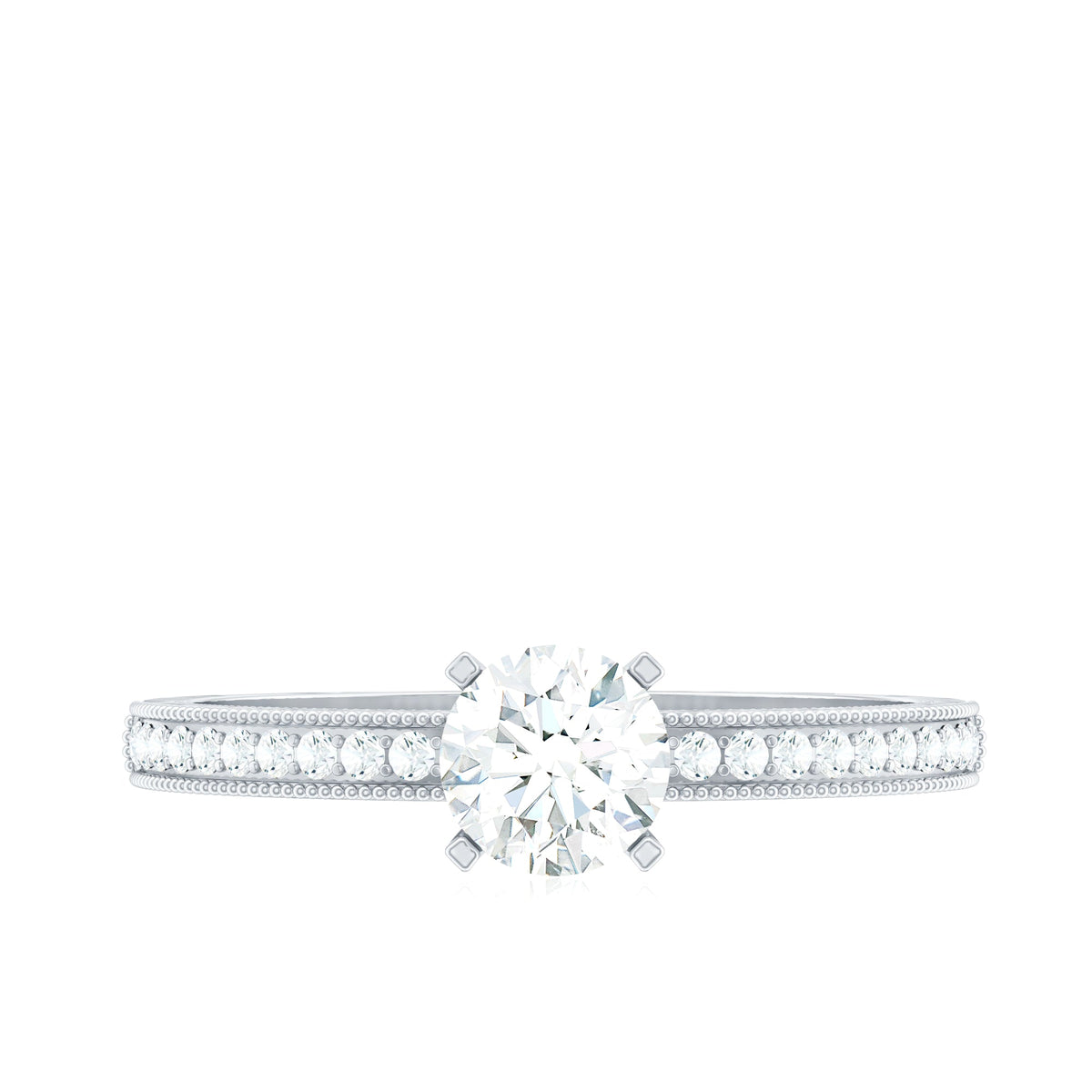 Certified Cubic Zirconia Solitaire Engagement Ring