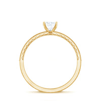 Certified Cubic Zirconia Solitaire Engagement Ring