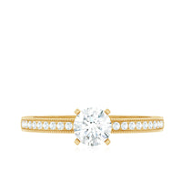 Certified Cubic Zirconia Solitaire Engagement Ring