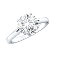 2 Carat Round Cut Moissanite Engagement Ring with Milgrain Detailing