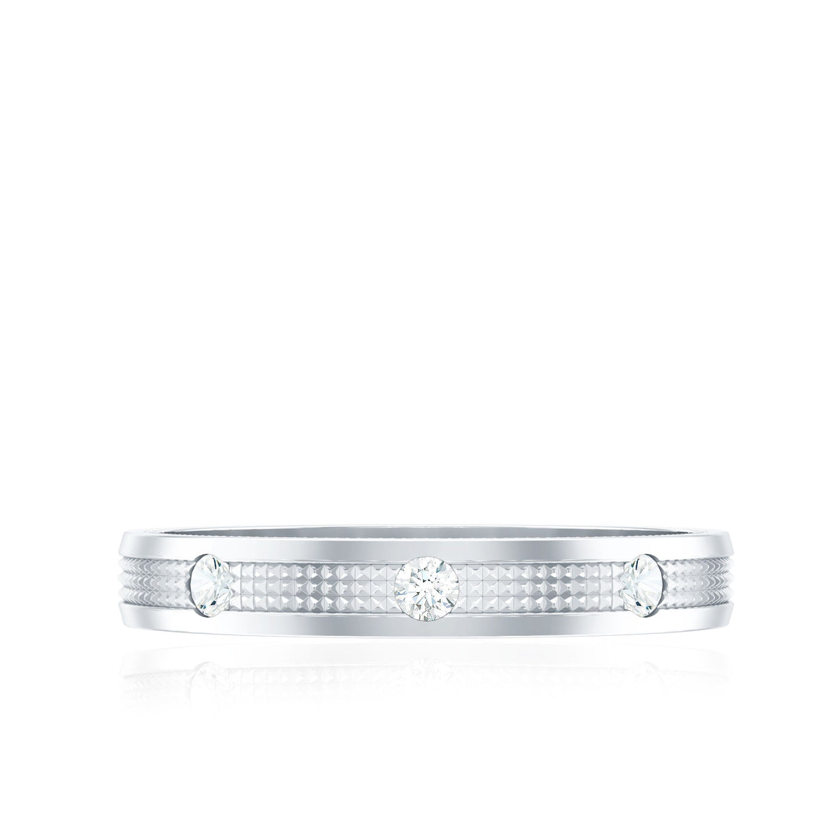 Certified Diamond Band Ring in Flush Setting