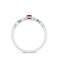Natural Princess Cut Ruby Irish Promise Ping
