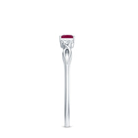 Natural Princess Cut Ruby Irish Promise Ping