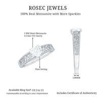 Heart Shape Solitaire Moissanite Filigree Engagement Ring