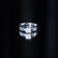 Certified Real Ethiopian Rainbow Opal Princess Cut Engagement Ring