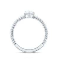 Moissanite Solitaire Promise Ring with Twisted Rope Band
