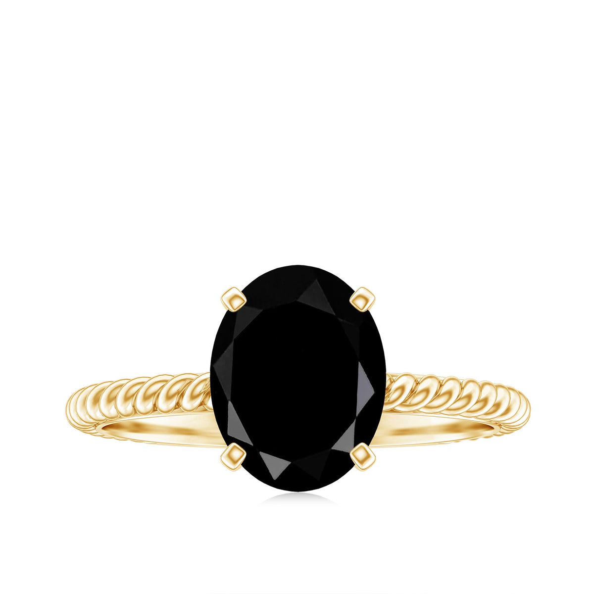 7x9mm oval cut black onyx solitaire engagement ring with diamond accents by Rosec Jewels, showcasing elegant jewelry design