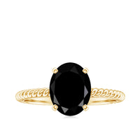 7x9mm oval cut black onyx solitaire engagement ring with diamond accents by Rosec Jewels, showcasing elegant jewelry design