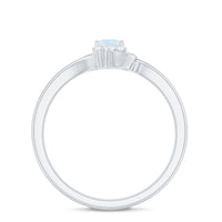 Rosec Jewels 1/2 CT moonstone and diamond bypass promise ring with elegant design and sparkling gemstones.