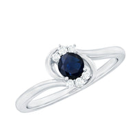 Certified 0.9 Carat Blue Sapphire and Diamond Proposal Ring
