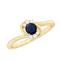 Certified 0.9 Carat Blue Sapphire and Diamond Proposal Ring