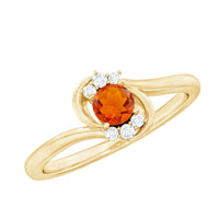 Rosec Jewels 1/4 Ct fire opal and diamond bypass promise ring with elegant design and sparkling gemstones.