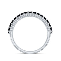 Certified Lab Grown Black Diamond Half Eternity Band Ring for Women