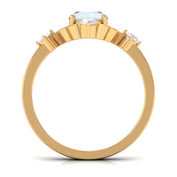 Oval Moonstone Cocktail Ring with Diamond