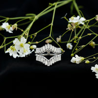 Baguette Cut Moissanite Engagement Ring Enhancer