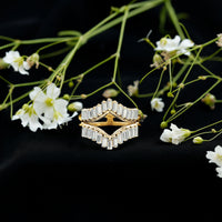 Baguette Cut Moissanite Engagement Ring Enhancer