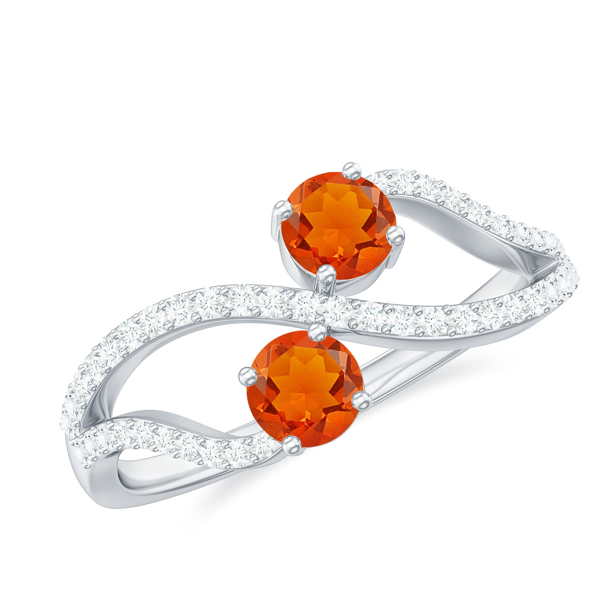 Minimal 3/4 CT fire opal and diamond engagement ring by Rosec Jewels, featuring a sleek band and vibrant gemstone accents.