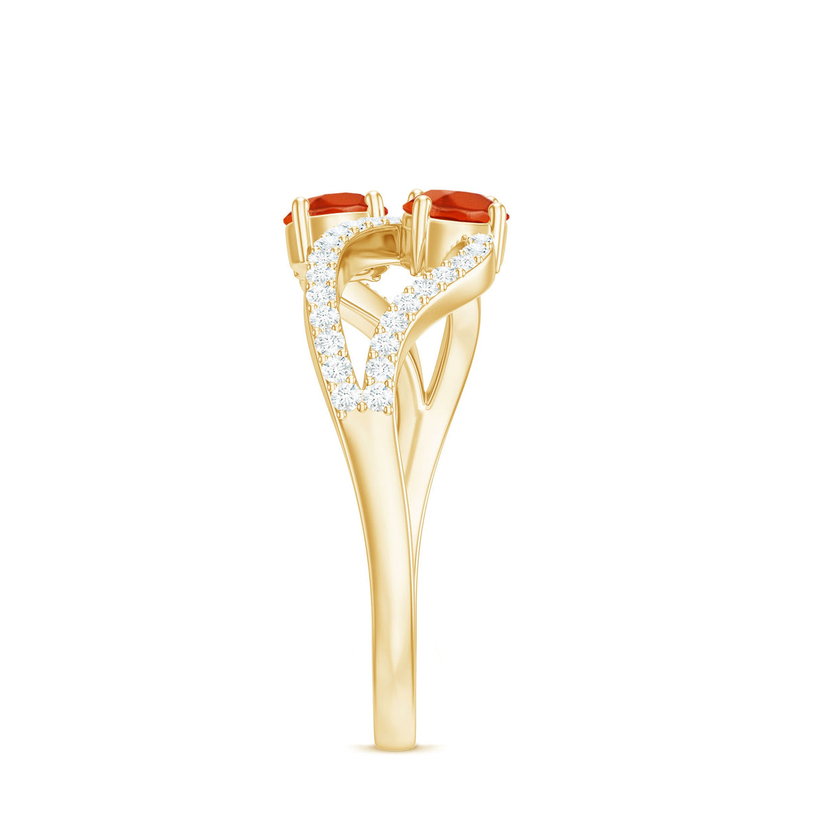 Minimal 3/4 ct fire opal and diamond engagement ring by Rosec Jewels featuring a sleek band and vibrant orange gemstone centerpiece.