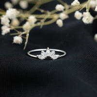 Marquise and Baguette Moissanite Enhancer Ring