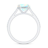 2 Carat Ethiopian Opal Diamond Engagement Ring with Certificate